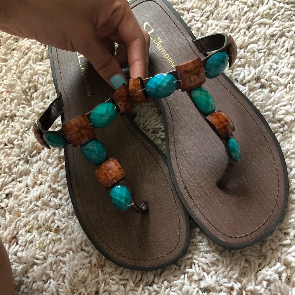 Flip Flops with Stone design